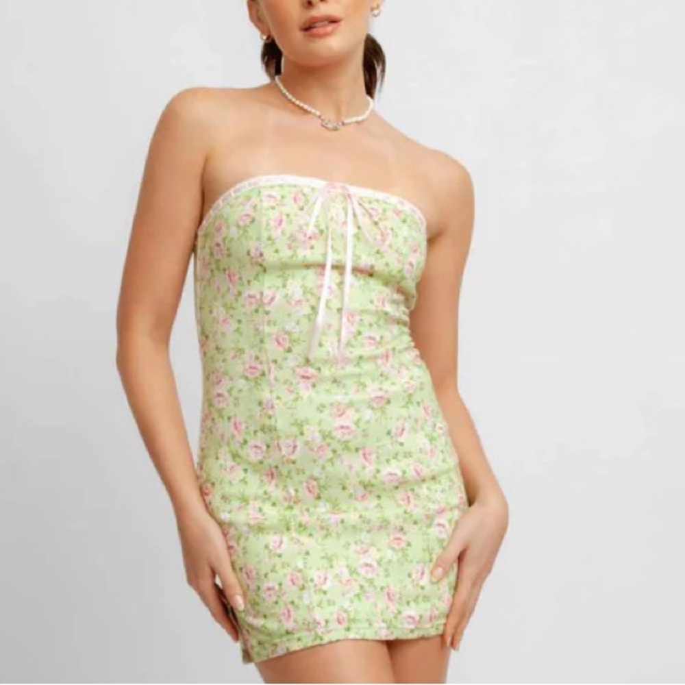 Blackbough coquette tube dress floral